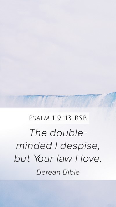 Psalm 119:113 BSB Mobile Phone Wallpaper - The double-minded I despise, but Your law I - Mobile Bible Verse Wallpaper
