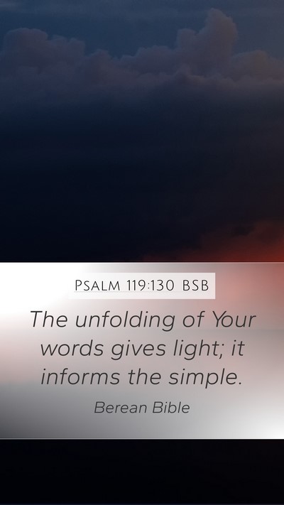 Psalm 119:130 BSB Bible Verse Image