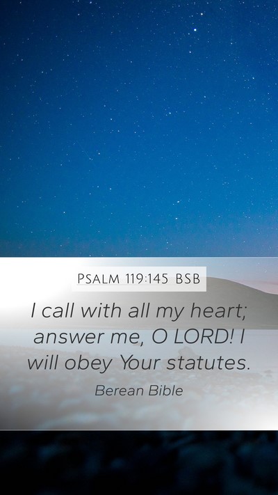 Psalm 119:145 BSB Bible Verse Image