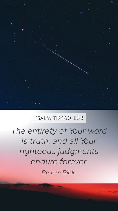 Psalm 119:160 BSB Bible Verse Image