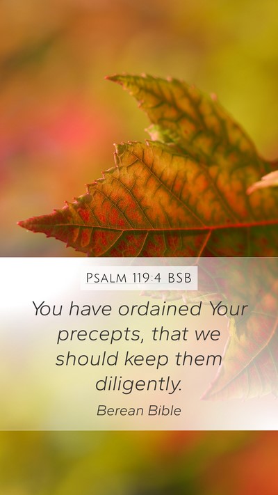 Psalm 119:4 BSB Bible Verse Image