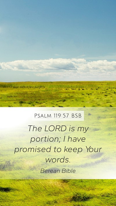 Psalm 119:57 BSB Bible Verse Image