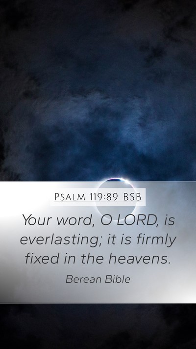 Psalm 119:89 BSB Bible Verse Image