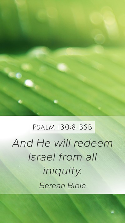 Psalm 130:8 BSB Bible Verse Image