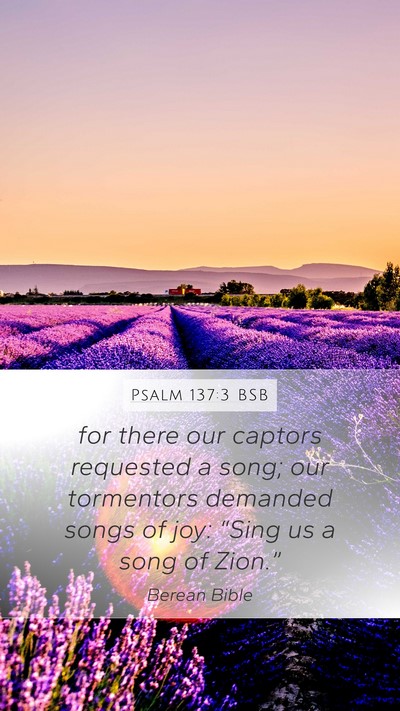 Psalm 137:3 BSB Bible Verse Image