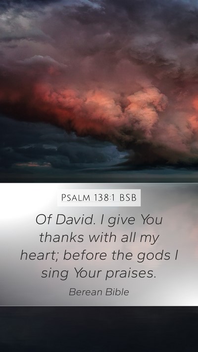 Psalm 138:1 BSB Bible Verse Image