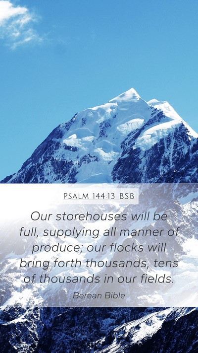 Psalm 144:13 BSB Bible Verse Image