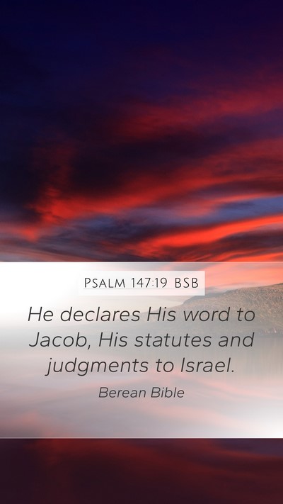 Psalm 147:19 BSB Bible Verse Image