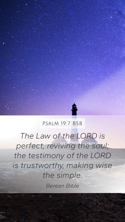 Psalm 19:7 BSB Bible Verse Image