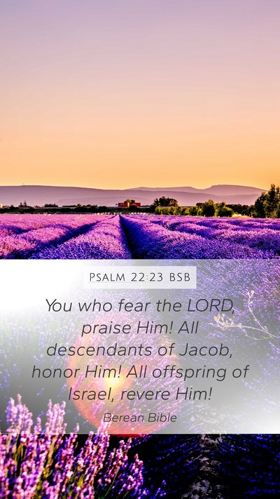 Psalm 22:23 BSB Bible Verse Image