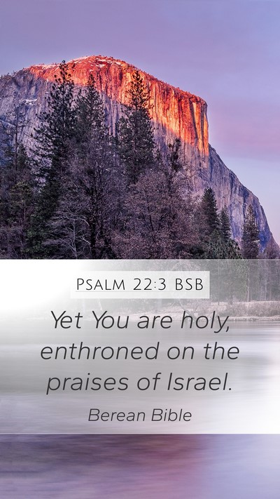 Psalm 22:3 BSB Mobile Phone Wallpaper - Yet You are holy, enthroned on the praises of - Mobile Bible Verse Wallpaper
