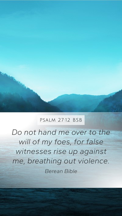 Psalm 27:12 BSB Bible Verse Image