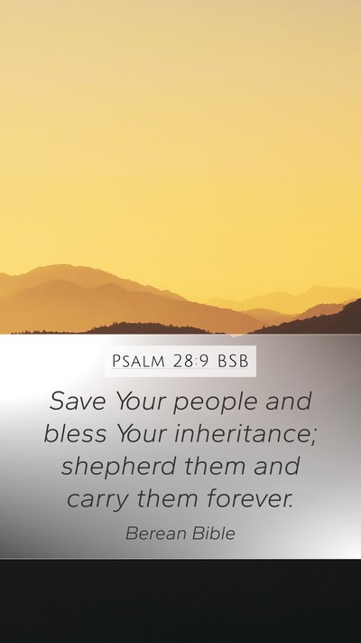 Psalm 28:9 BSB Bible Verse Image