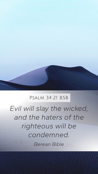 Psalm 34:21 BSB Bible Verse Image
