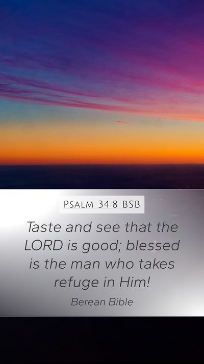 Psalm 34:8 BSB Bible Verse Image