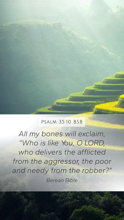 Psalm 35:10 BSB Bible Verse Image