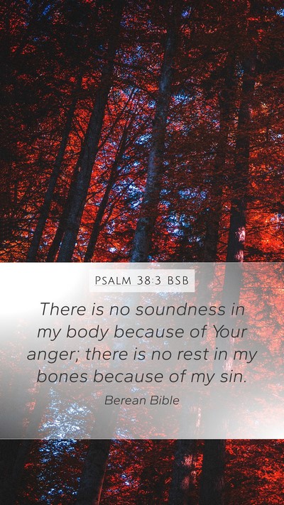 Psalm 38:3 BSB Bible Verse Image