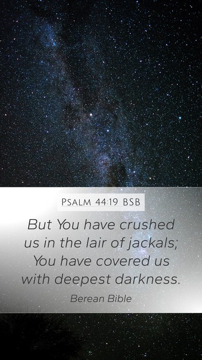 Psalm 44:19 BSB Bible Verse Image