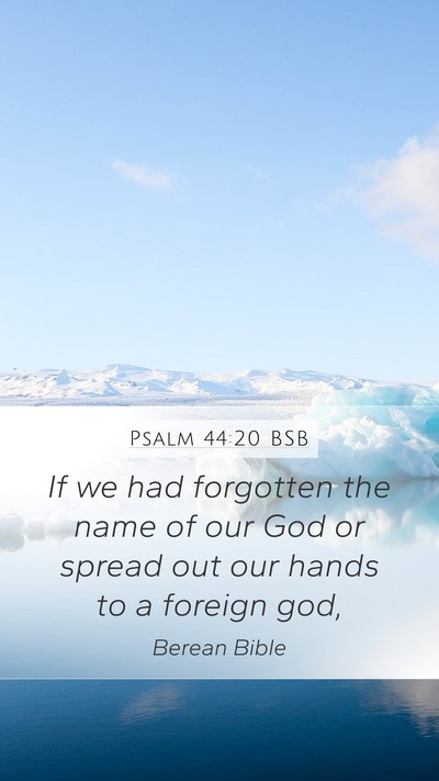 Psalm 44:20 BSB Bible Verse Image