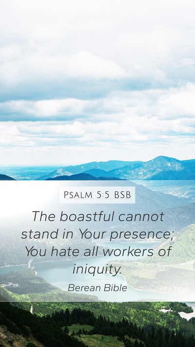 Psalm 5:5 BSB Bible Verse Image