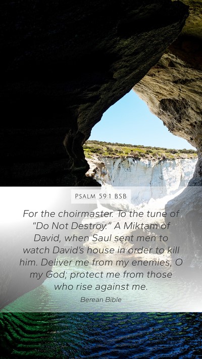Psalm 59:1 BSB Bible Verse Image