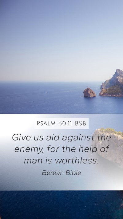 Psalm 60:11 BSB Bible Verse Image