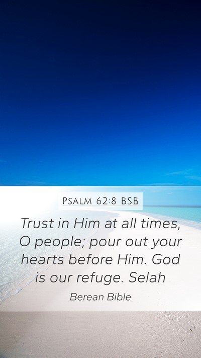 Psalm 62:8 BSB Bible Verse Image