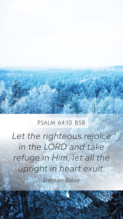 Psalm 64:10 BSB Bible Verse Image
