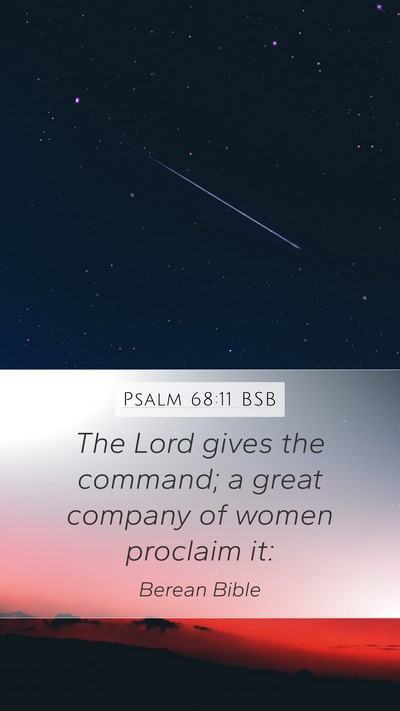 Psalm 68:11 BSB Bible Verse Image