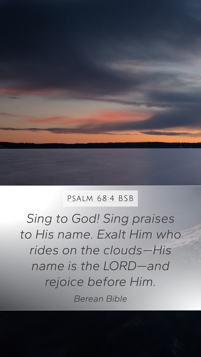 Psalm 68:4 BSB Bible Verse Image