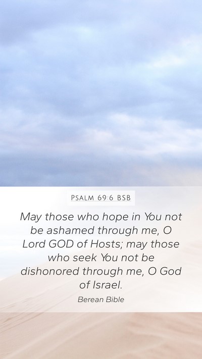 Psalm 69:6 BSB Bible Verse Image