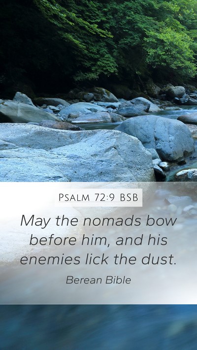 Psalm 72:9 BSB Bible Verse Image