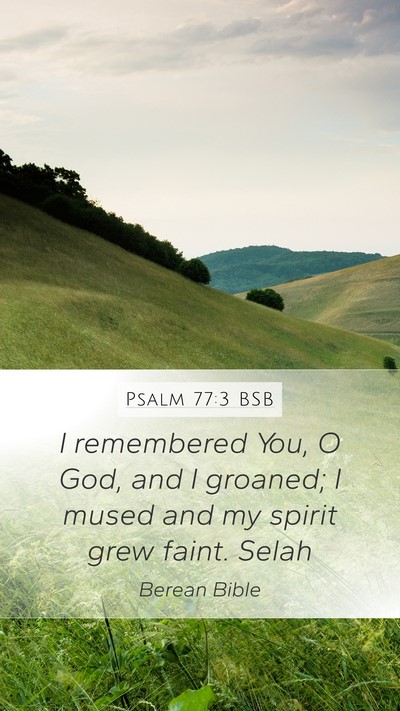 Psalm 77:3 BSB Bible Verse Image