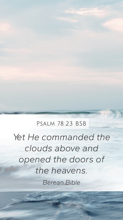 Psalm 78:23 BSB Bible Verse Image