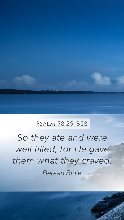 Psalm 78:29 BSB Bible Verse Image