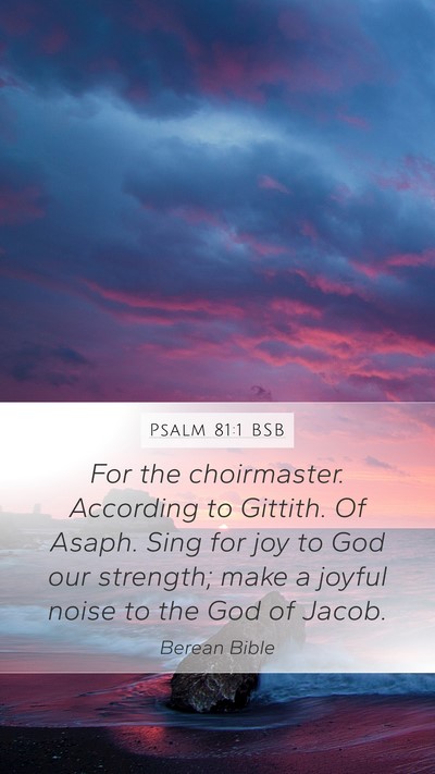 Psalm 81:1 BSB Bible Verse Image