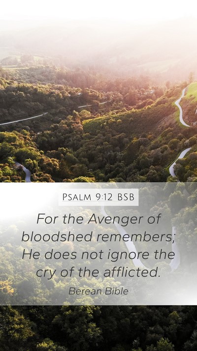 Psalm 9:12 BSB Bible Verse Image
