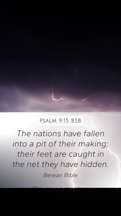Psalm 9:15 BSB Bible Verse Image
