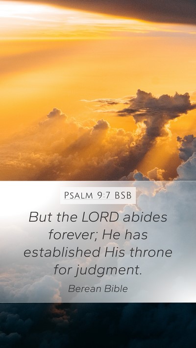 Psalm 9:7 BSB Bible Verse Image