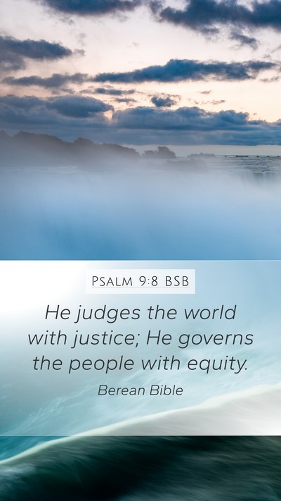 Psalm 9:8 BSB Bible Verse Image