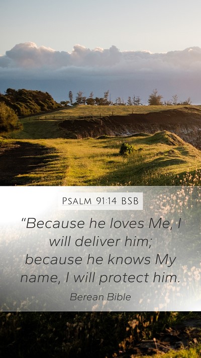 Psalm 91:14 BSB Bible Verse Image