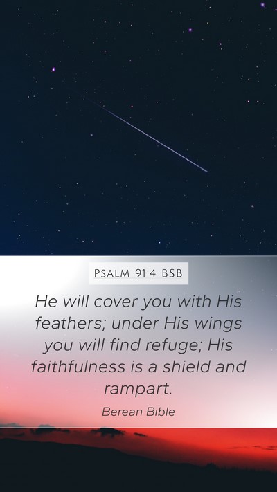 Psalm 91:4 BSB Bible Verse Image