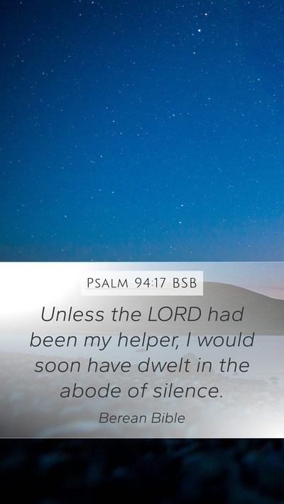 Psalm 94:17 BSB Bible Verse Image