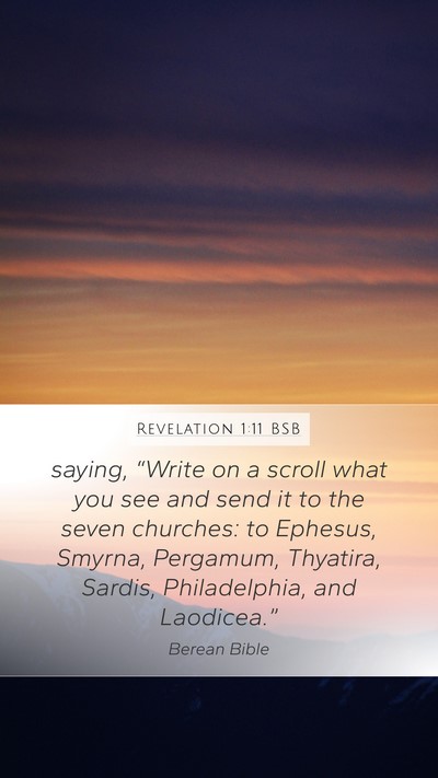 Revelation 1:11 BSB Bible Verse Image