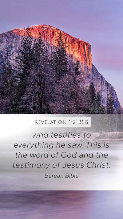 Revelation 1:2 BSB Bible Verse Image