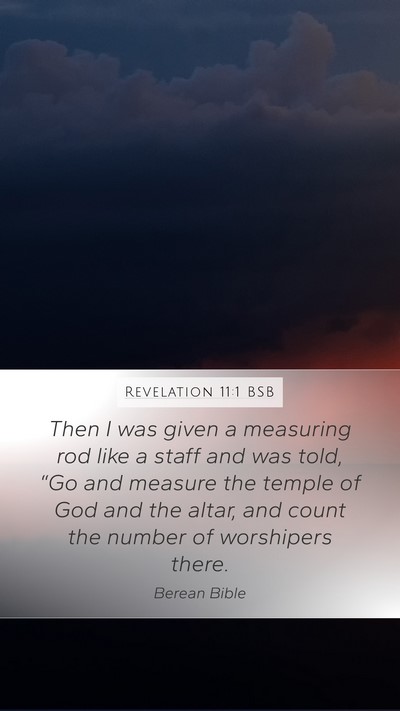 Revelation 11:1 BSB Bible Verse Image