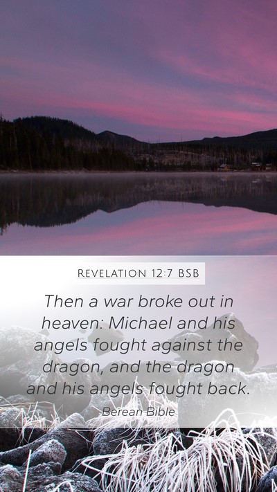 Revelation 12:7 BSB Bible Verse Image