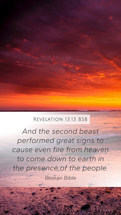 Revelation 13:13 BSB Bible Verse Image
