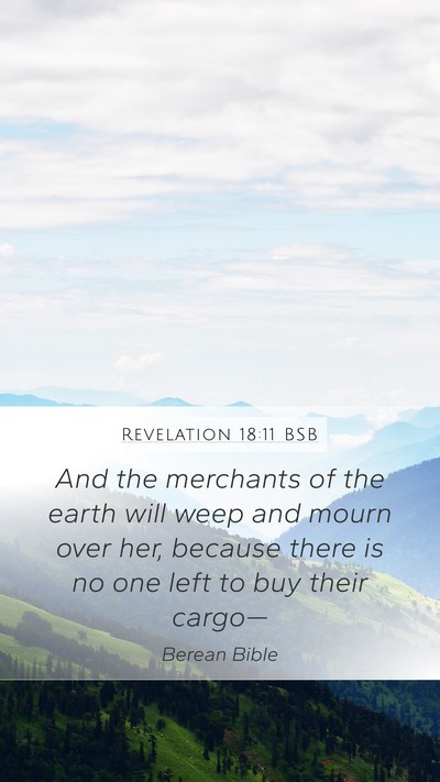 Revelation 18:11 BSB Bible Verse Image