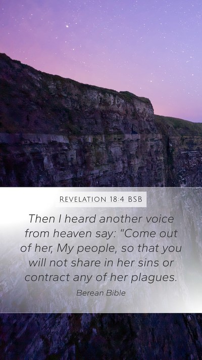 Revelation 18:4 BSB Bible Verse Image